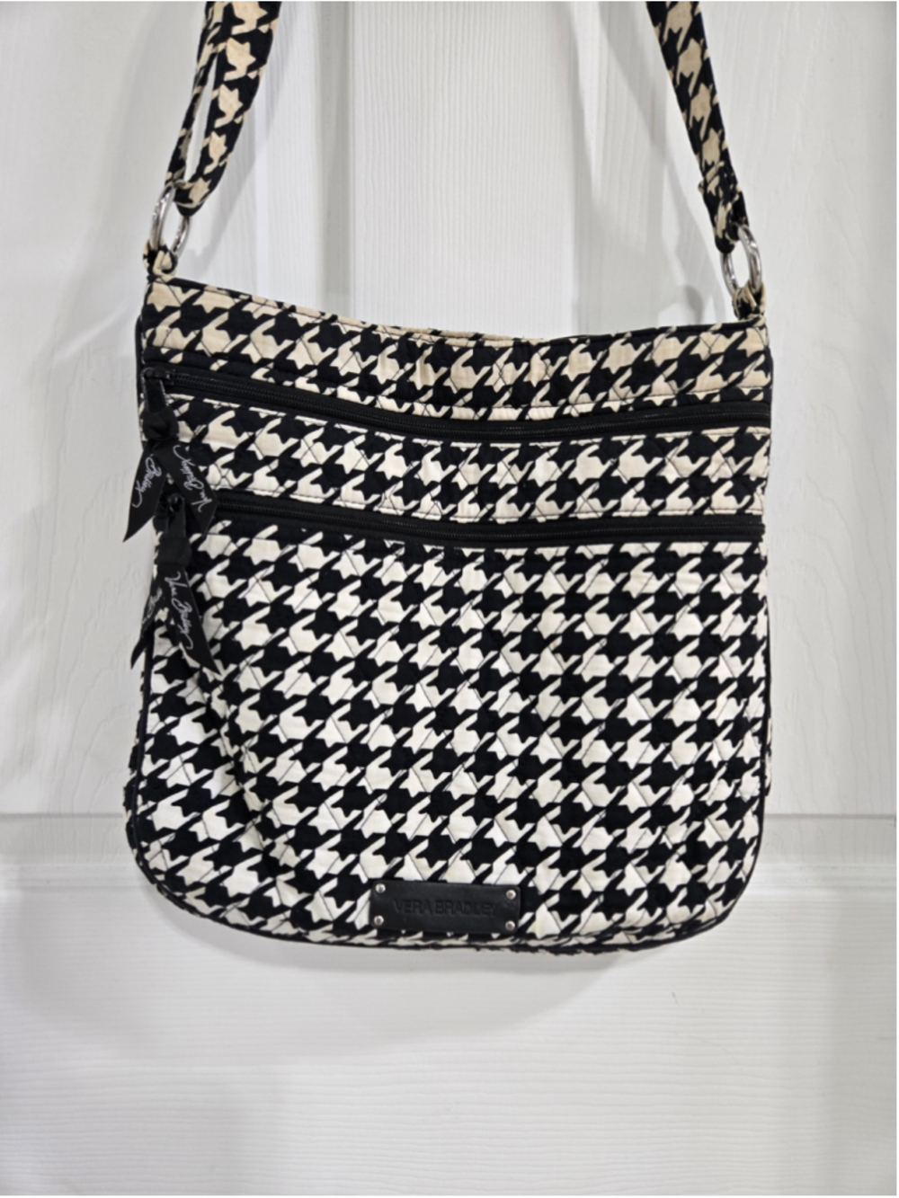 Women's Vera Bradley Crossbody Bag One Size Black White Houndstooth